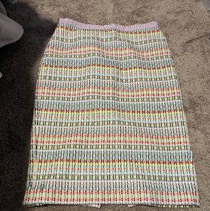 J Crew Collection neon metallic skirt